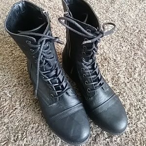 Women's Black Combat Boots
